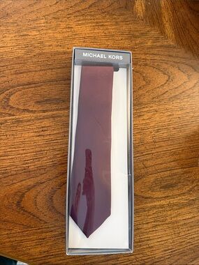 Michael Kors Men's Wine Red Solid Tie